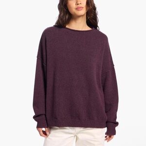 Nuuds mock neck sweater in plum